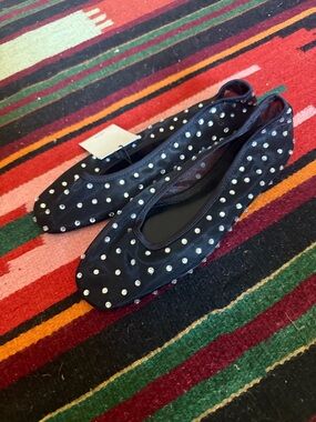 NWT Mango Mesh Sparkle Ballet Flats